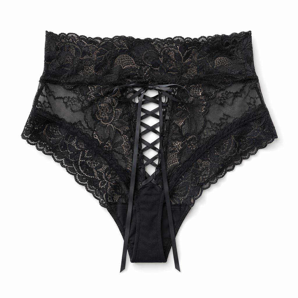 Black High Waist Panties Black