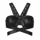 Gothic PU Leather Top - Horror black