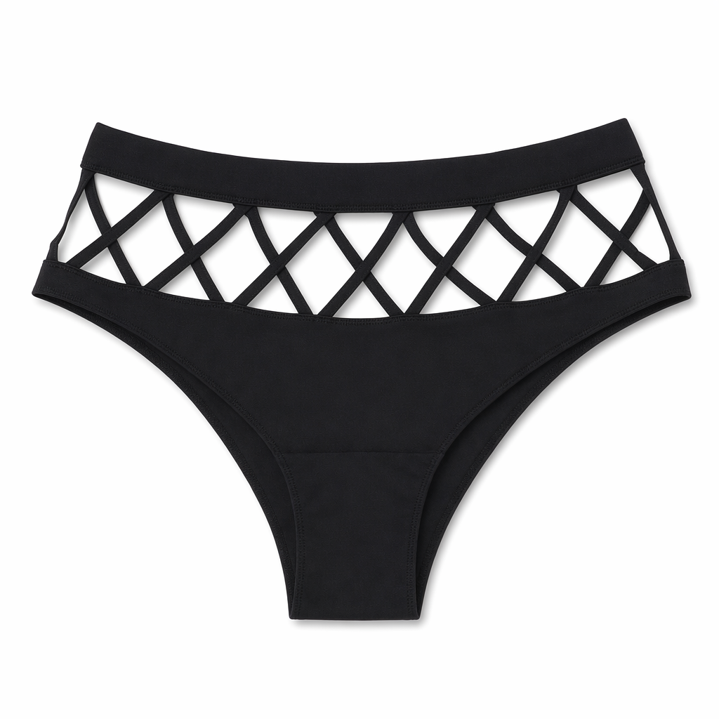 Mesh Nylon Briefs Black