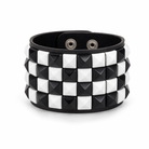 Studded PU Bracelet white black