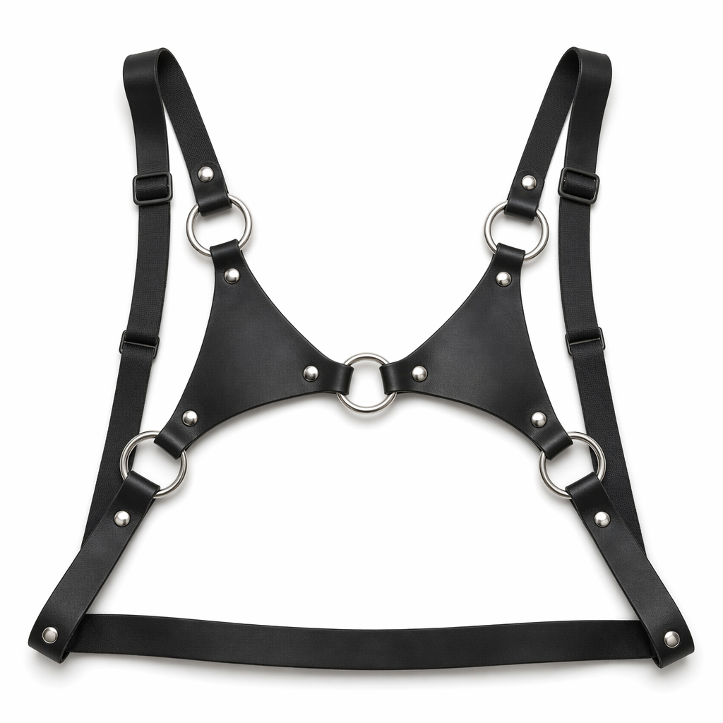 Black PU Leather Body Harness Default Title