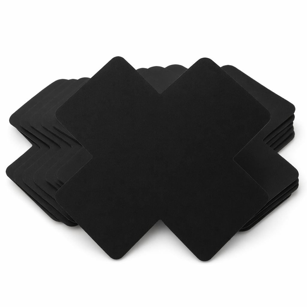 20 Pcs Black Cross Shape Self-Adhesive Nipple Pasties Default Title