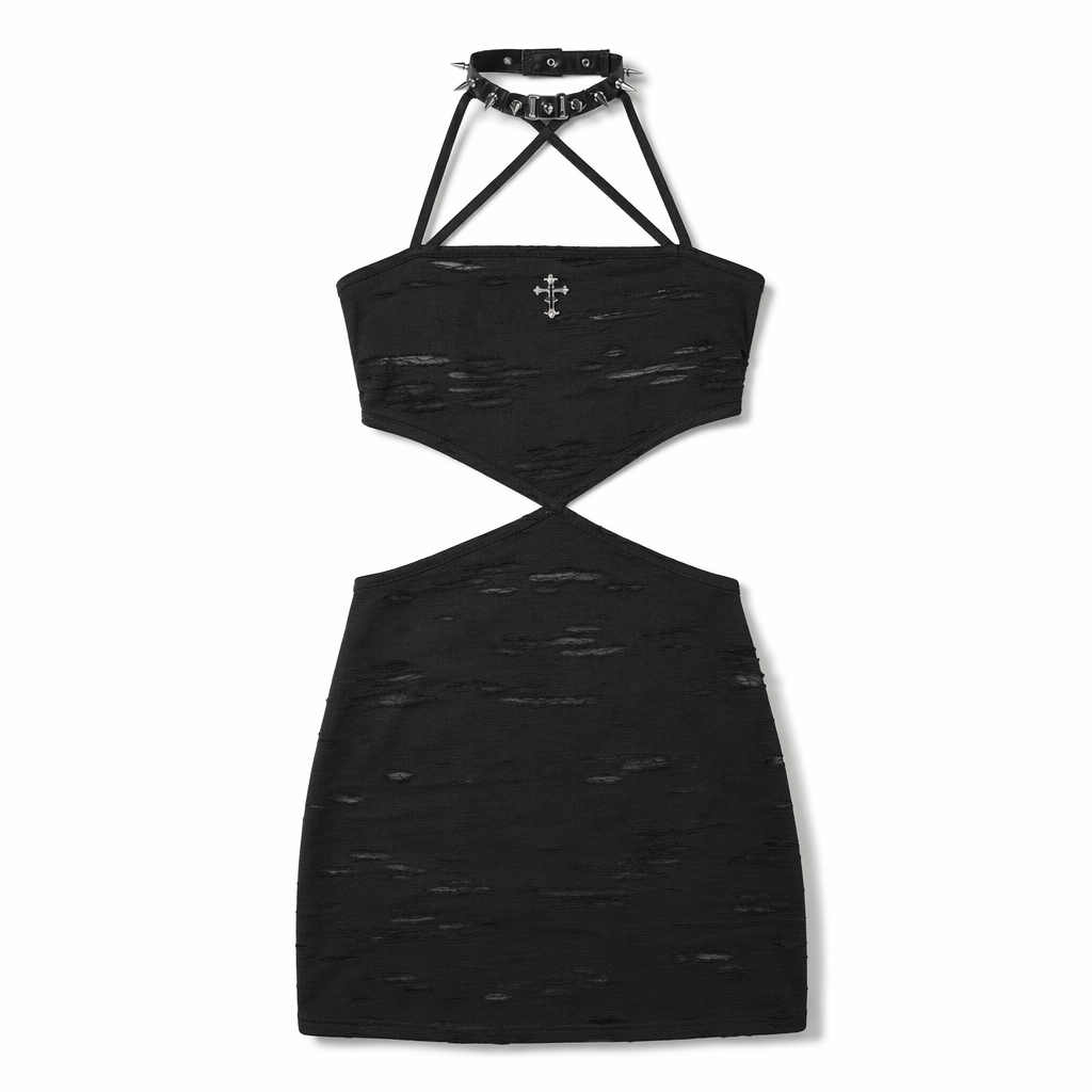 "Cut Out Coordinated Outfit" Black