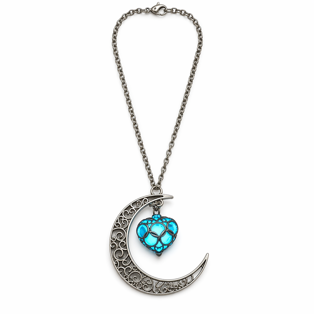 Luna's Glow Necklace Light blue