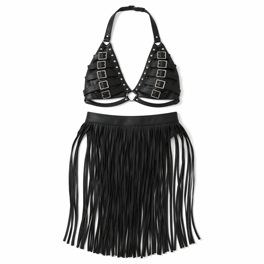Graceland' Faux Leather Set: Black & Beautiful Default Title