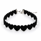 Gothic Velvet Heart Choker black