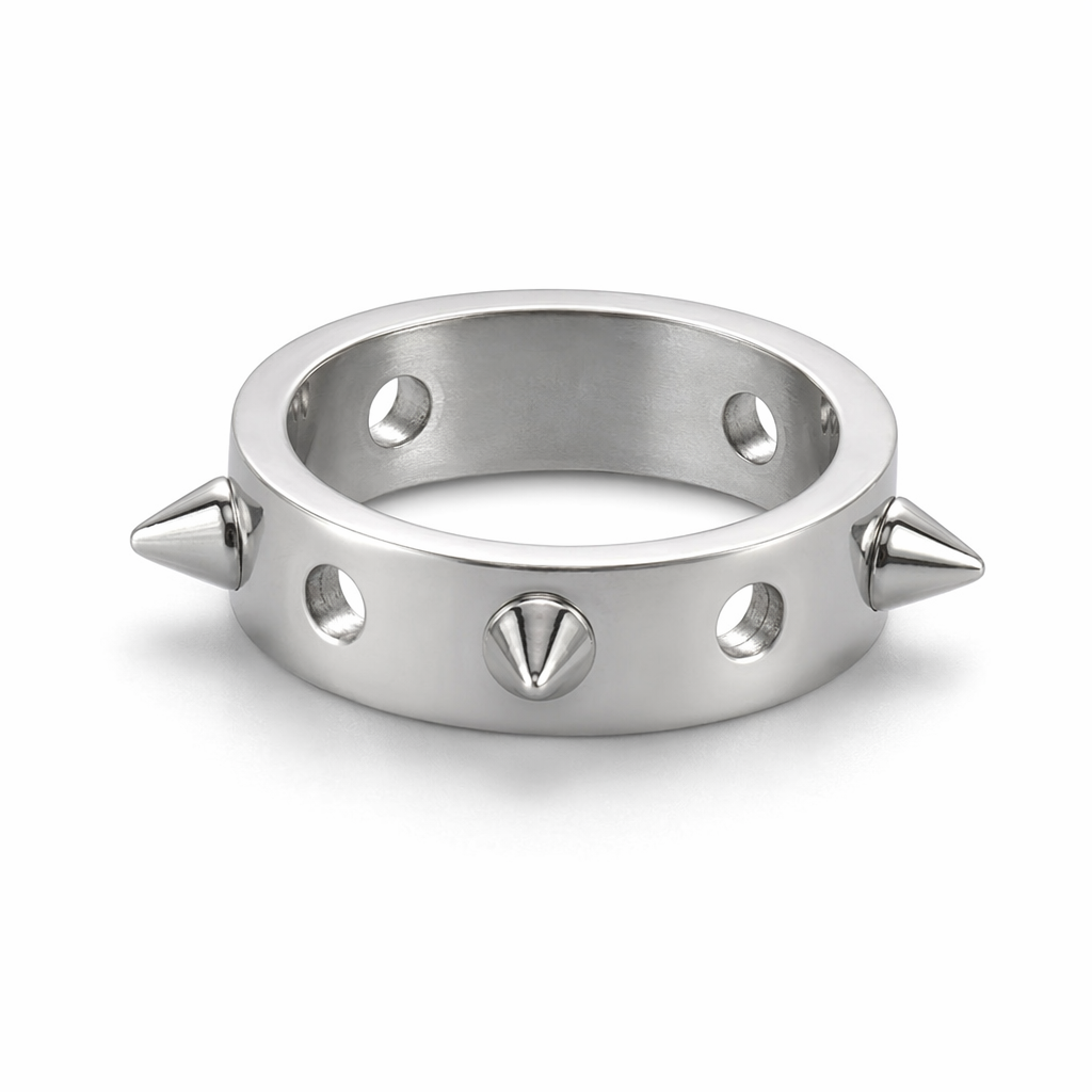 Steel spike ring 10