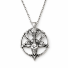 Goat Pentagram Necklace Style 1 Silver