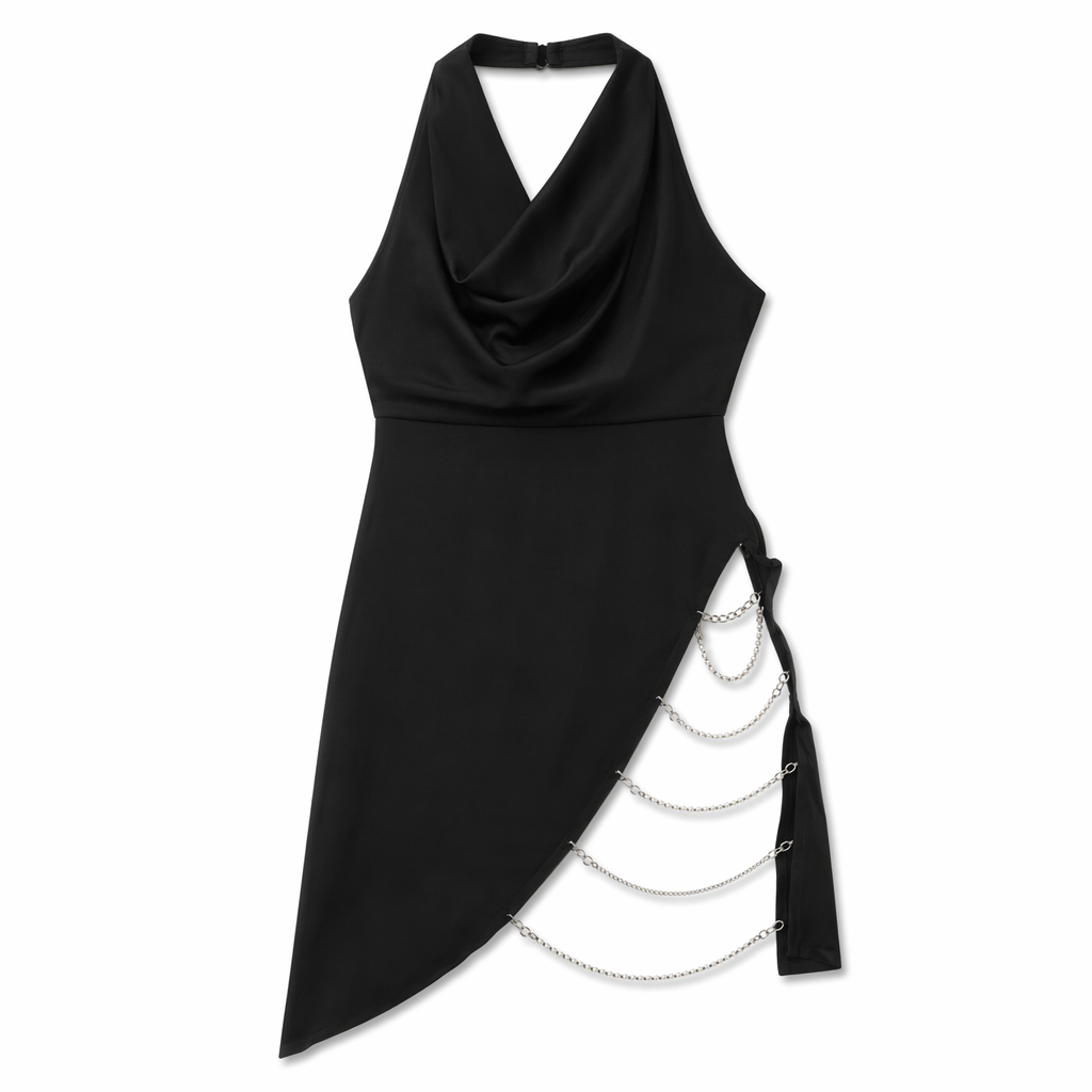 Black Gothic Chain Dress' Default Title