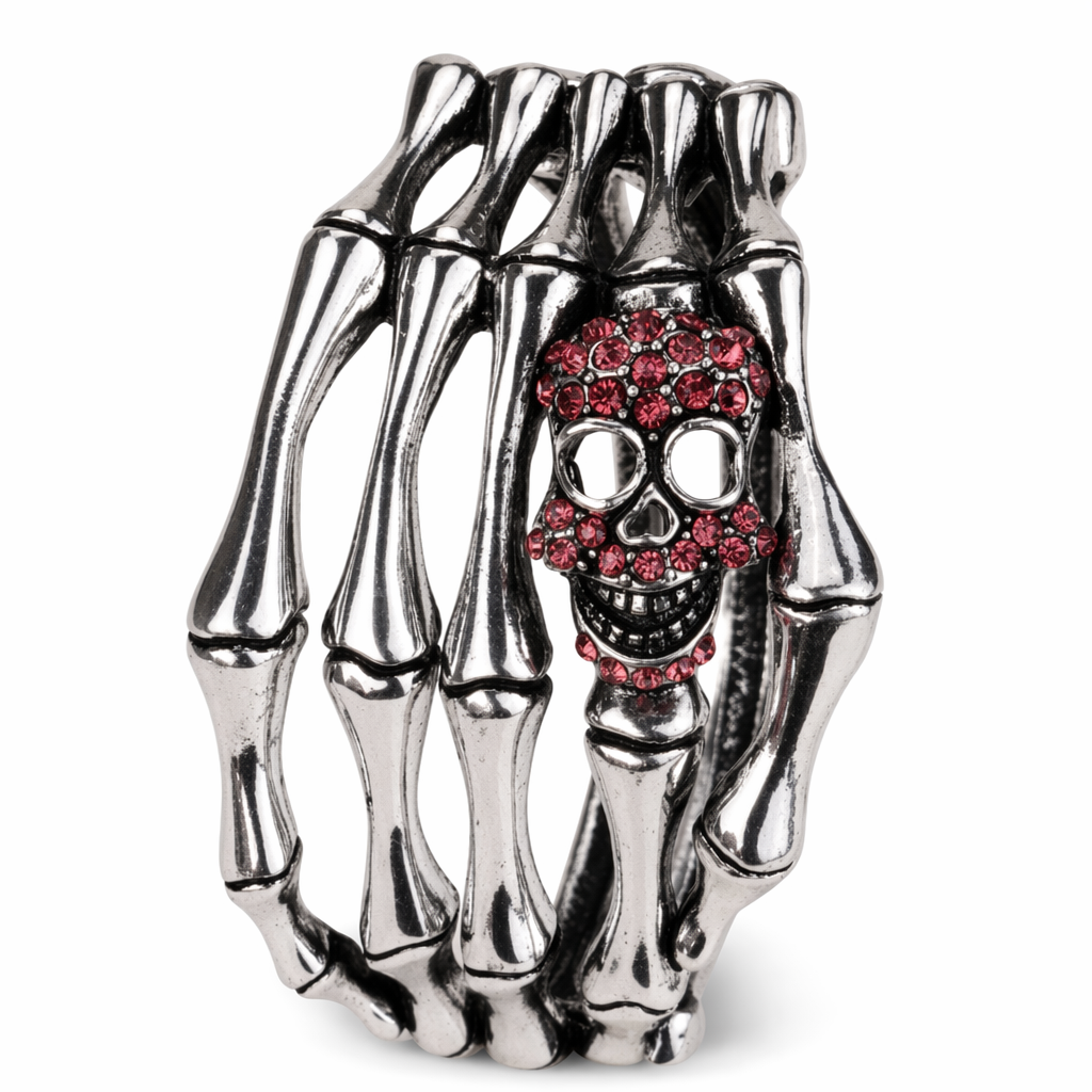 Skull Bone Bracelet red