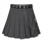 Black Grunge Chain Skirt Grey