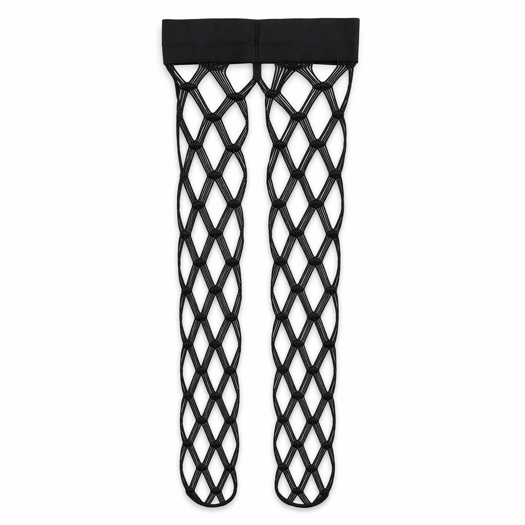 Atomic' Black Net Stockings Default Title