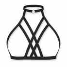 Black Sexy Goth Harness Cage Bra Default Title