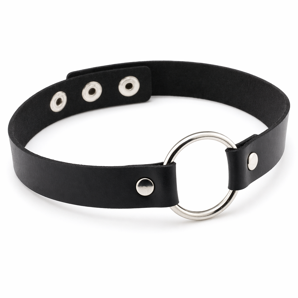 Black faux leather choker Default Title