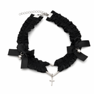 "Heart Lace Leg Garter - Black" A01