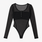 Black Mesh Bodysuit Black Bodysuit