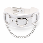 Heart Buckle Choker white