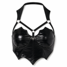 Black Leather Bat Top black