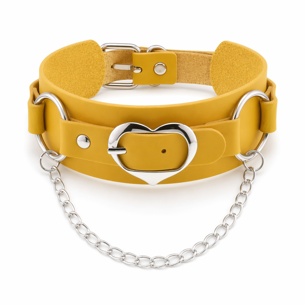 Heart Buckle Choker yellow