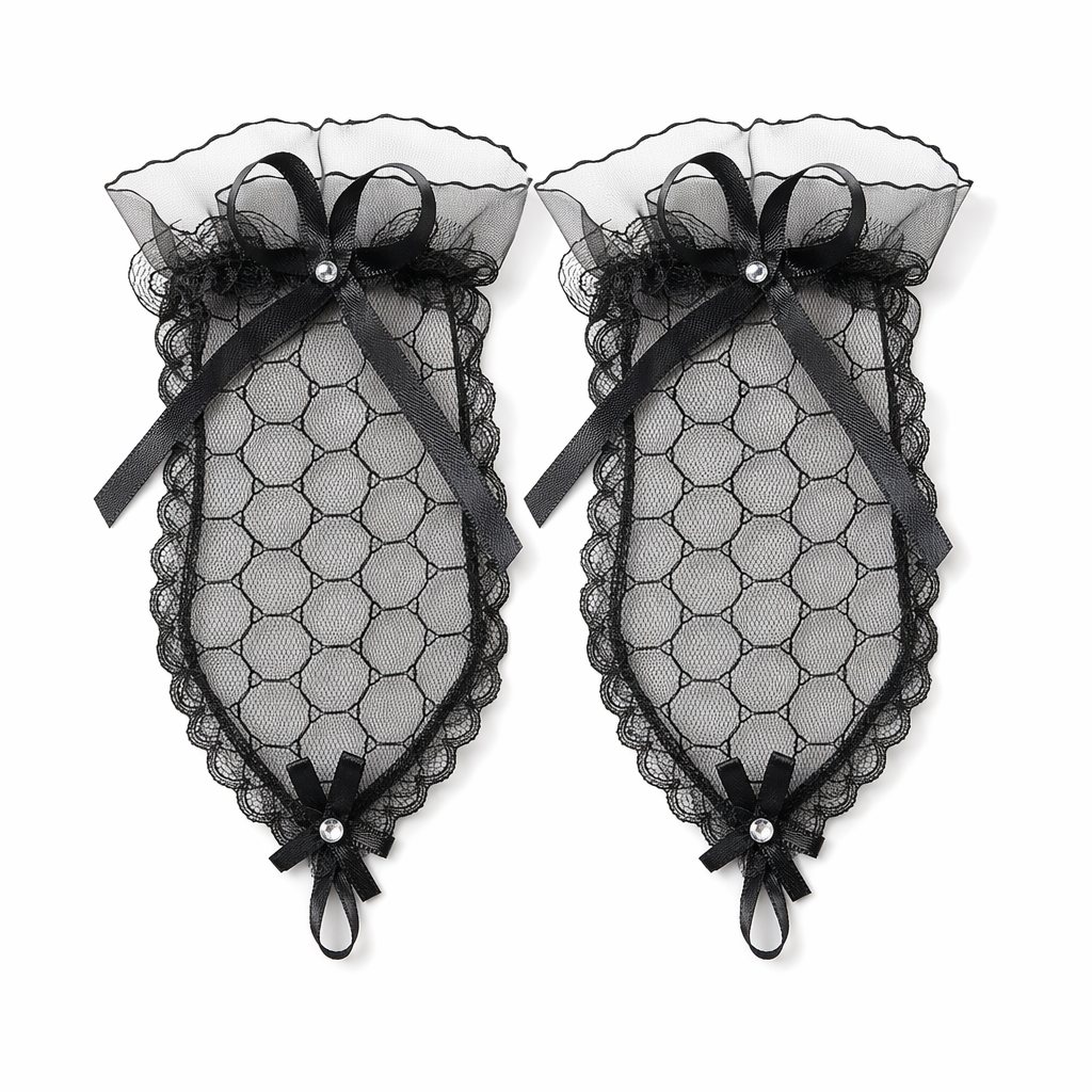 Fishnet Lolita Fingerless Gloves 2