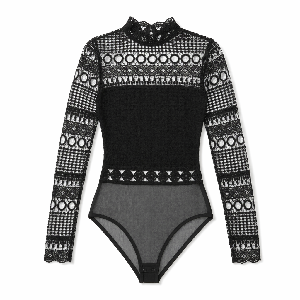 Black Knit Bodysuit black