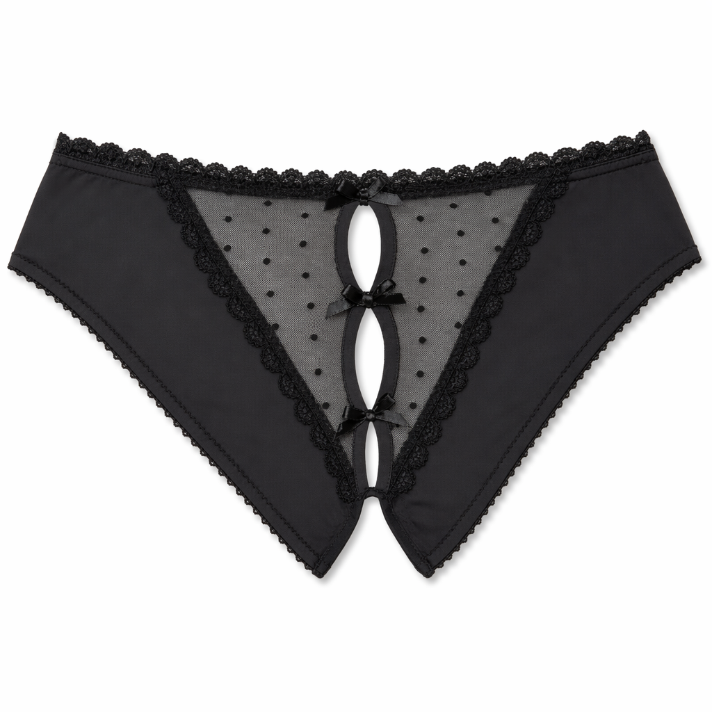 Sultry Strap-Up Underwear: 3 Color Choices Black