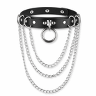 Love Hurts' Black O'Ring Chain Choker Default Title