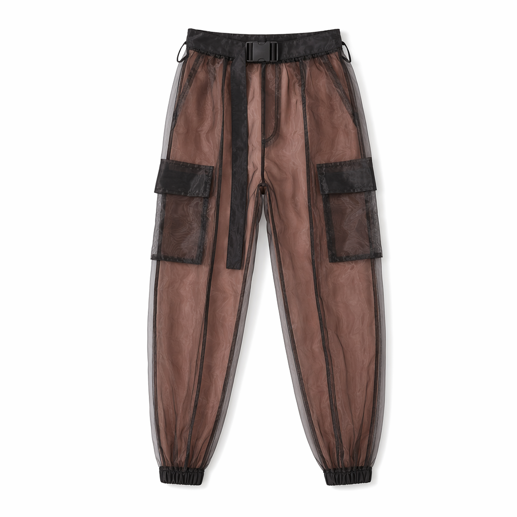 Buckle Mesh Pants S
