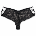 Plus Size Mid Waist Underwear Black Panties