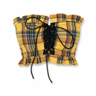 Yellow Plaid Lace-Up Crop Top Default