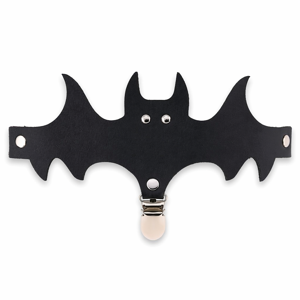 Black Goth Suspender Garter Black single 8