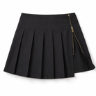 Black Grunge Pleated Skirt' black