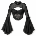 "Flowing Gothic Top" Black