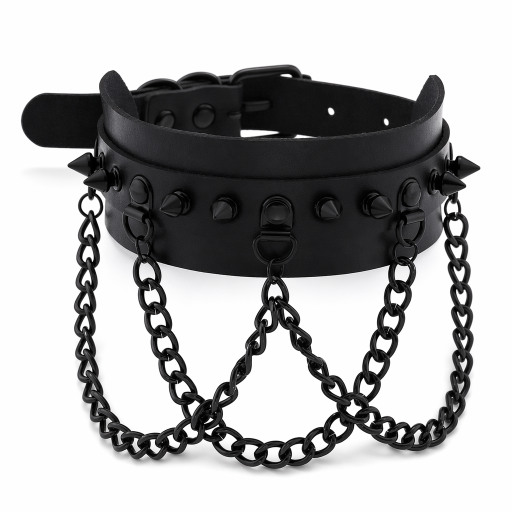 Black Goth Chain Choker Default Title