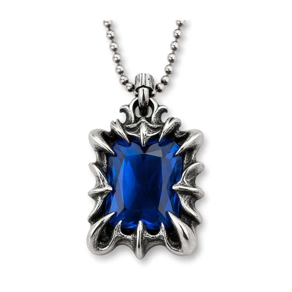 Explosive Gothic Claw Pendant Blue stone