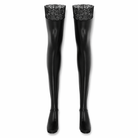 PU Wet-Look Latex Thigh Highs Default Title