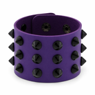 Colorful Spike Leather Bracelet Purple