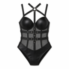 "Black Onyx Gothic Leather Harness" Black