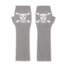 Black Skull Arm Warmers light gray
