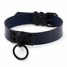 Black/Blue PU Choker Dark Blue