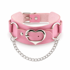 Heart Buckle Choker pink