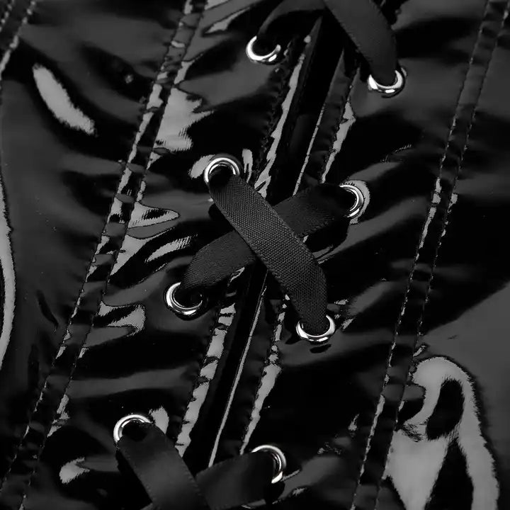 Goth Waist Corset in Serpent Black - The Cursed Closet