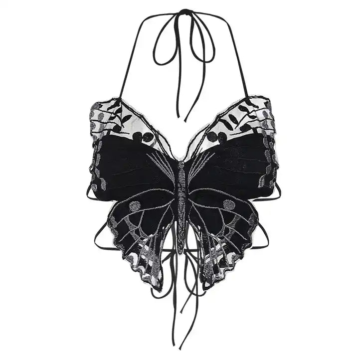 Dark Gothic Butterfly Top