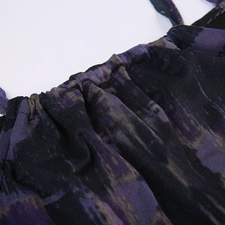 Doomed Mesh Tie - Dye Dress - The Cursed Closet