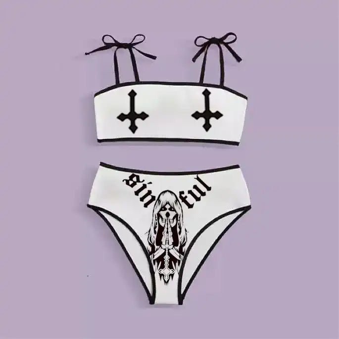 Gothic Punk Bikini in Sexy Style - The Cursed Closet
