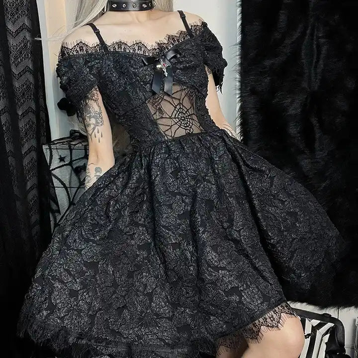 Gothic Lace Dress - The Cursed Closet