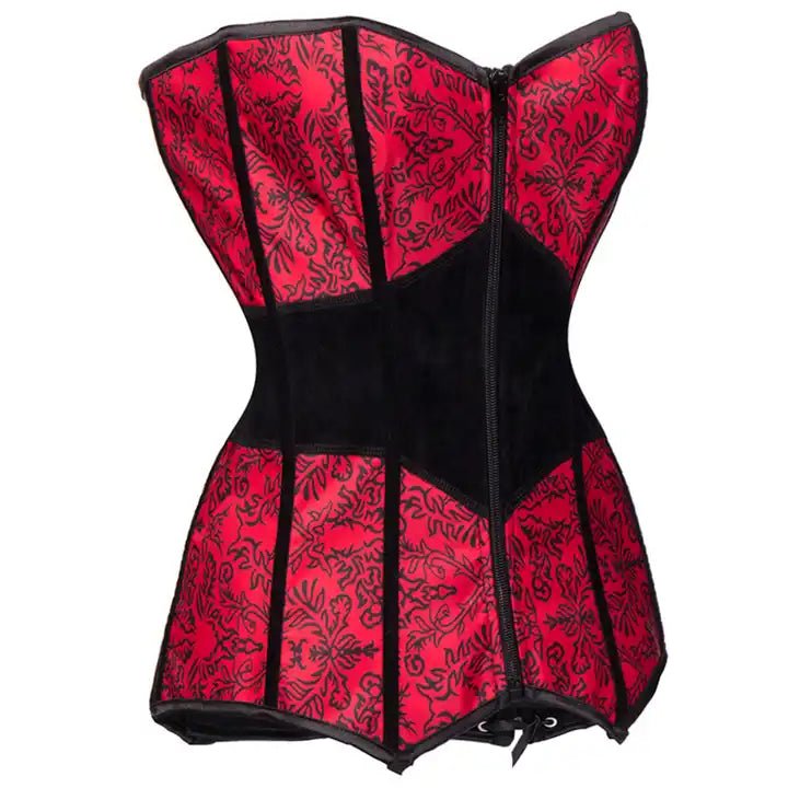 Gothic Mature Red Corset Top - The Cursed Closet