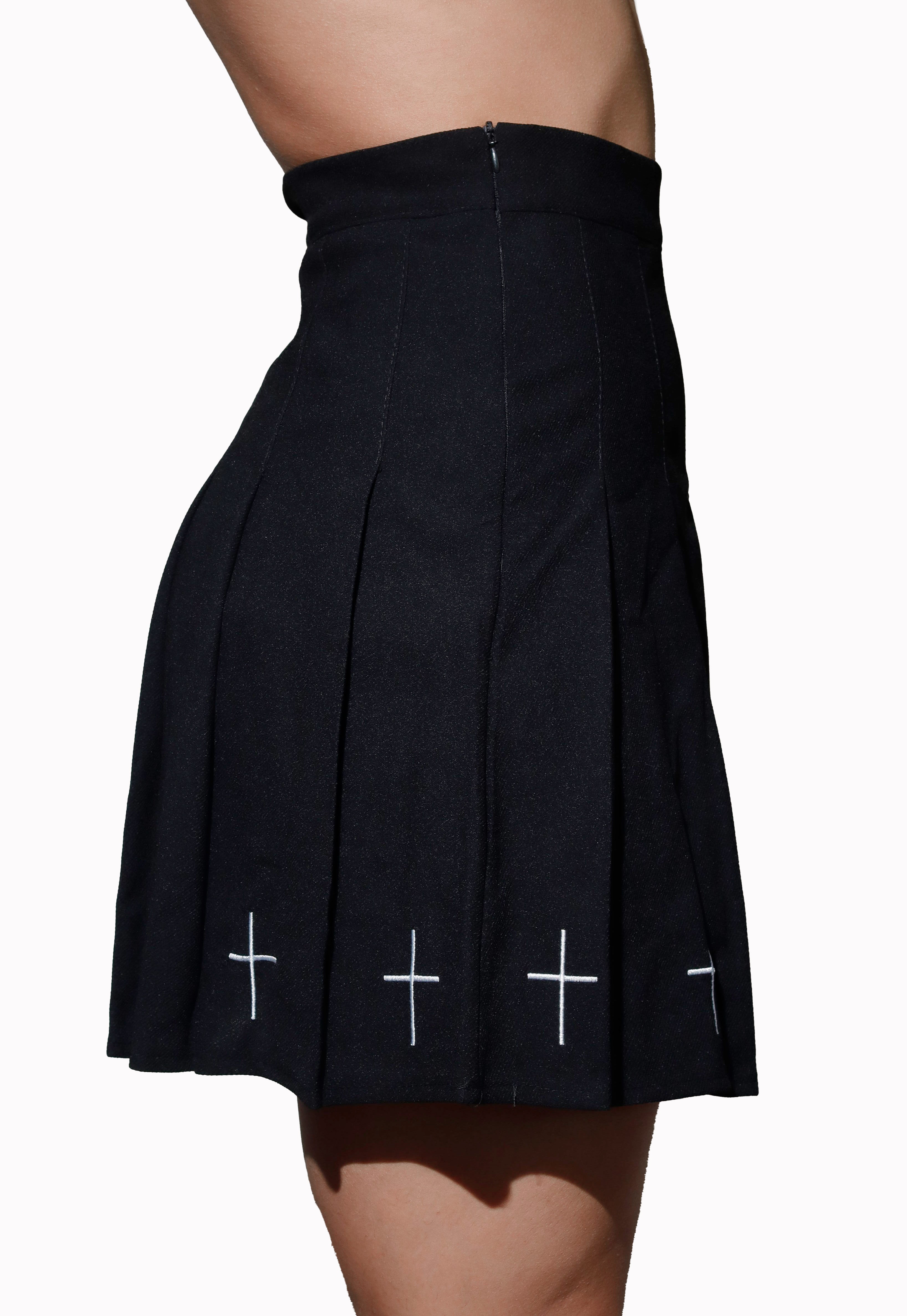 Newest black cross skirt