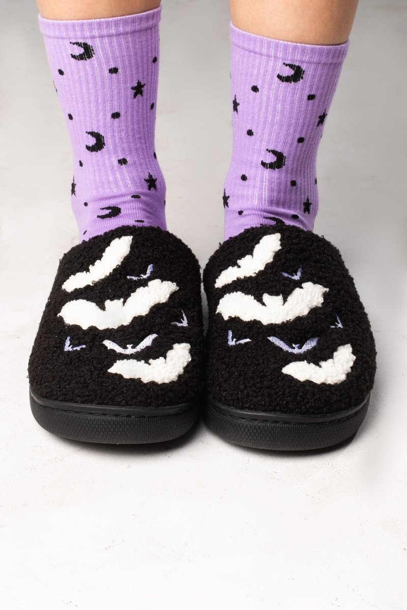 Cozy Black Slippers - The Cursed Closet