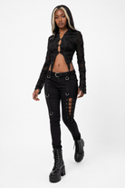 Black lace crop top Black